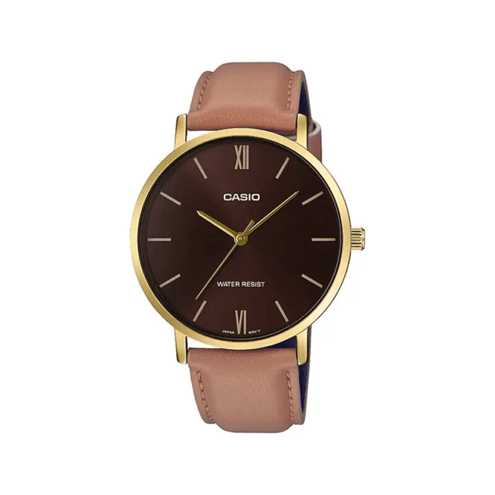 Casio Enticer MTP-VT01GL-5BUDF Leather Band Men’s Watch