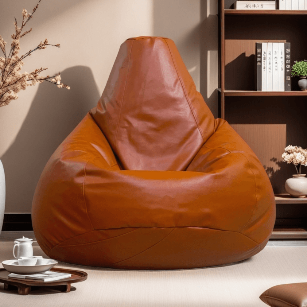 LAZY DUDE XXXL Water Drop Shaped Lazy Bean Bag - Color Deep Brown