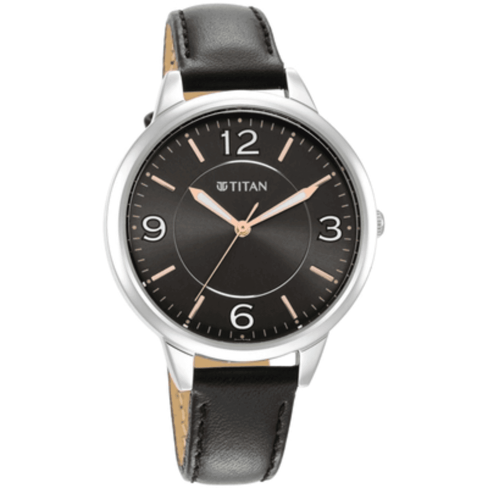 Titan Trendsetters Anthracite Dial Analog Leather Strap watch for Women Regular price Regular price