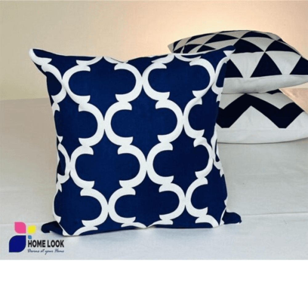 Chevron Navy Blue Cushion Cover