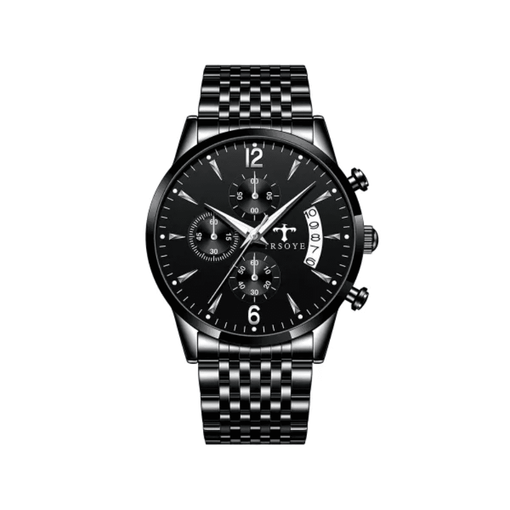 Trsoye 618 Stainless Steel Watch for Men – Black