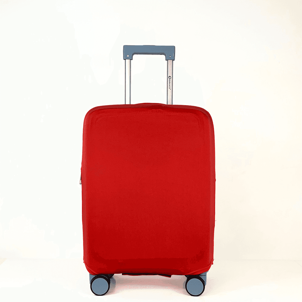 Ornate Luggage Cover Solid Red