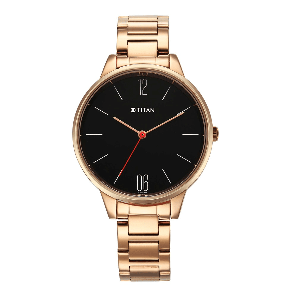 Titan Quartz Analog Black Dial Watch for Women  (2648WM05)