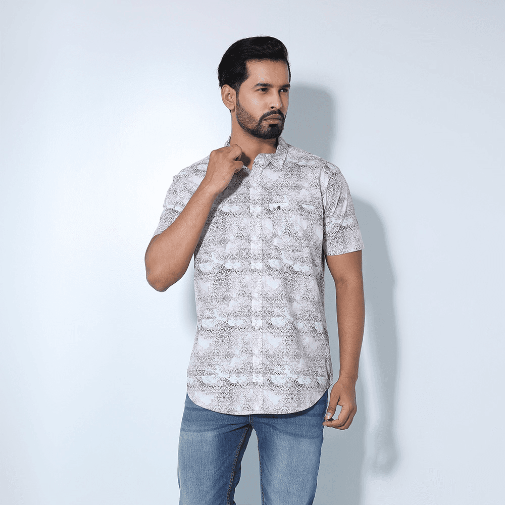 MENS SHORT SLEEVE CASUAL SHIRT - REGULAR FIT