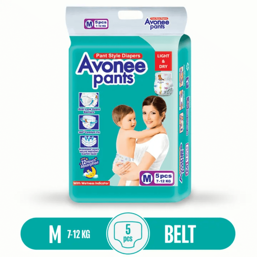 Avonee Pants Baby Diaper– 3 Midi-M (7-12 KG)-5PCS