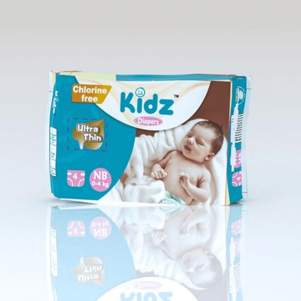 Kidz Diapers Belt System New Born (0-4kg) (4pcs)
