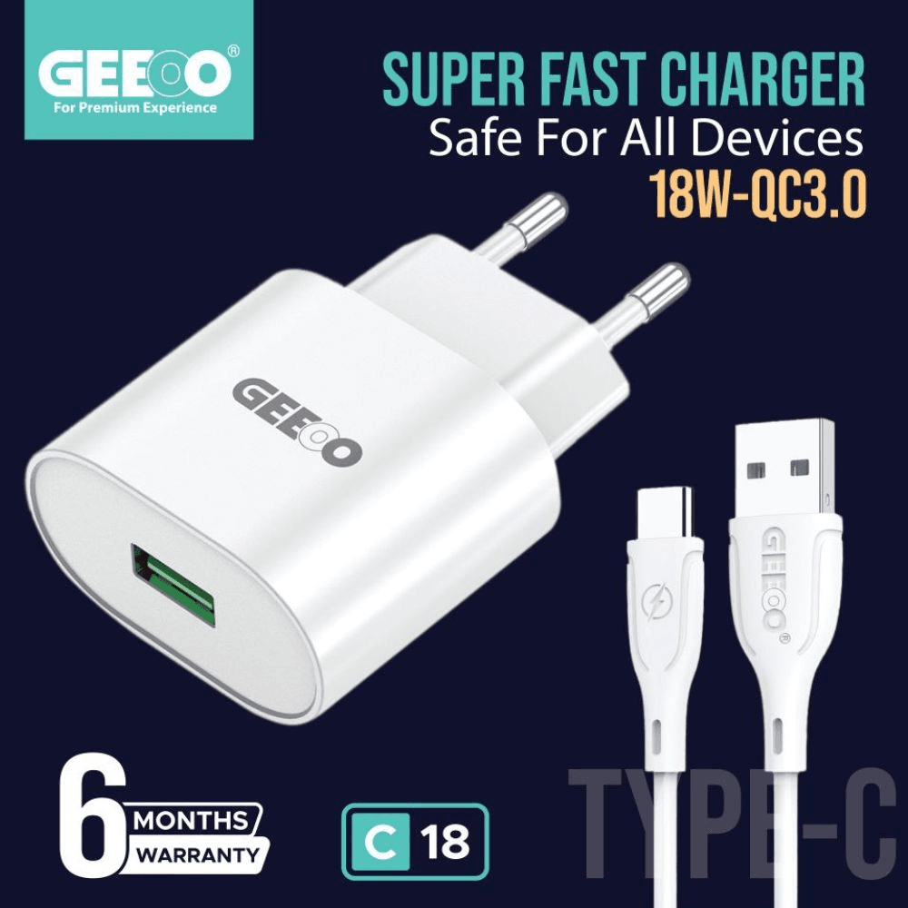 GEEOO C18 Super Fast Charger (Type-C)