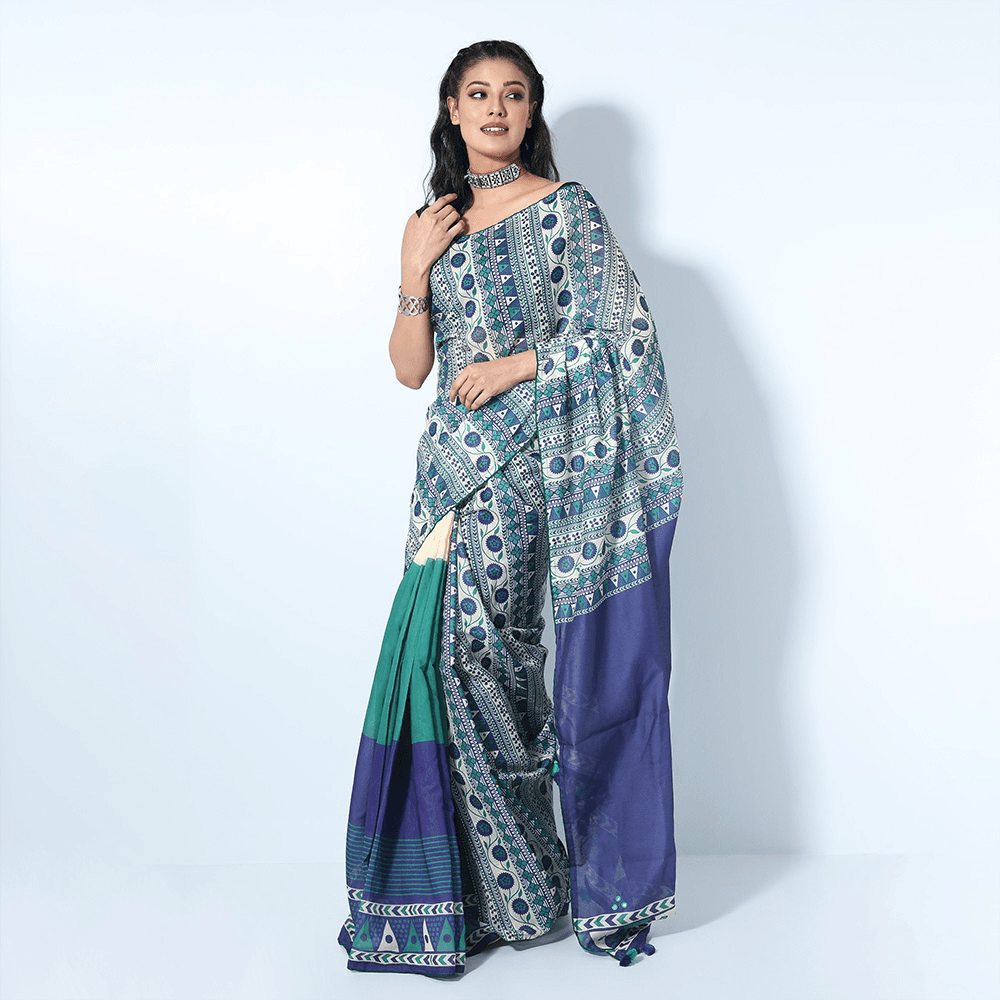 WOMENS HALF SILK SAREE