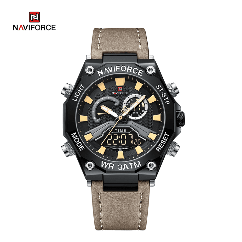 NAVIFORCE NF8052 Dual Silicon Waterproof Chronograph Luminous Men's Watch