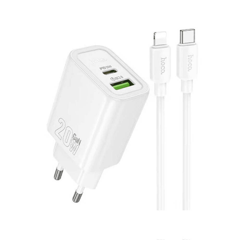 Hoco N61 Gentle PD20W+QC3.0 charger set(C to C)(EU)