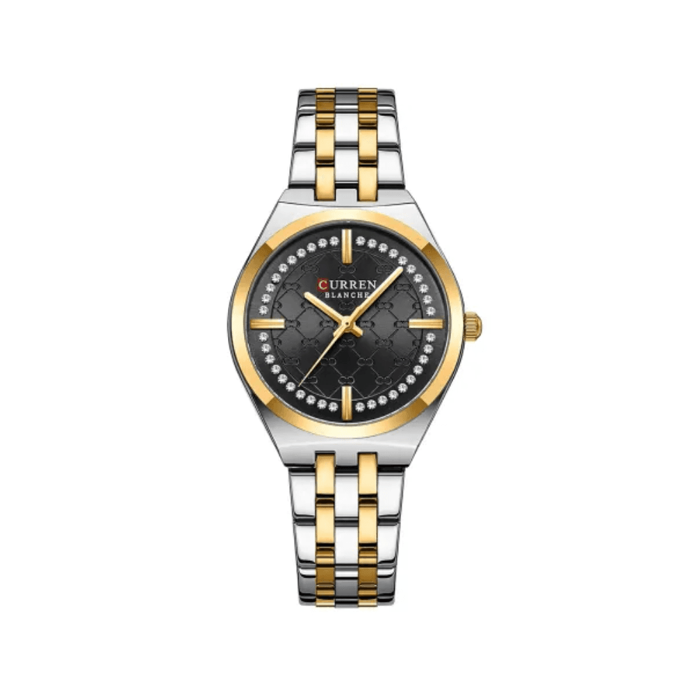 CURREN 9096 New Luxury Quartz Stainless Steel Ladies Watch-Black