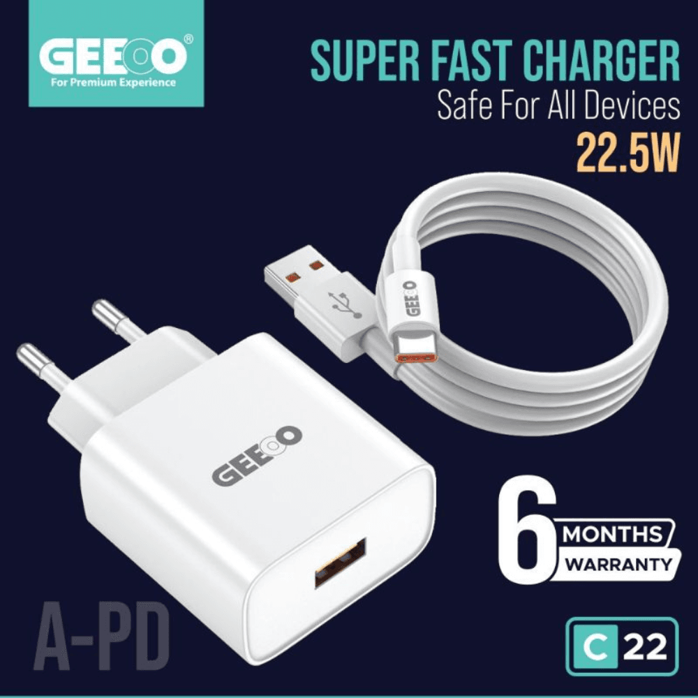 GEEOO C22 Type-C Super Fast Charger (22.5W)