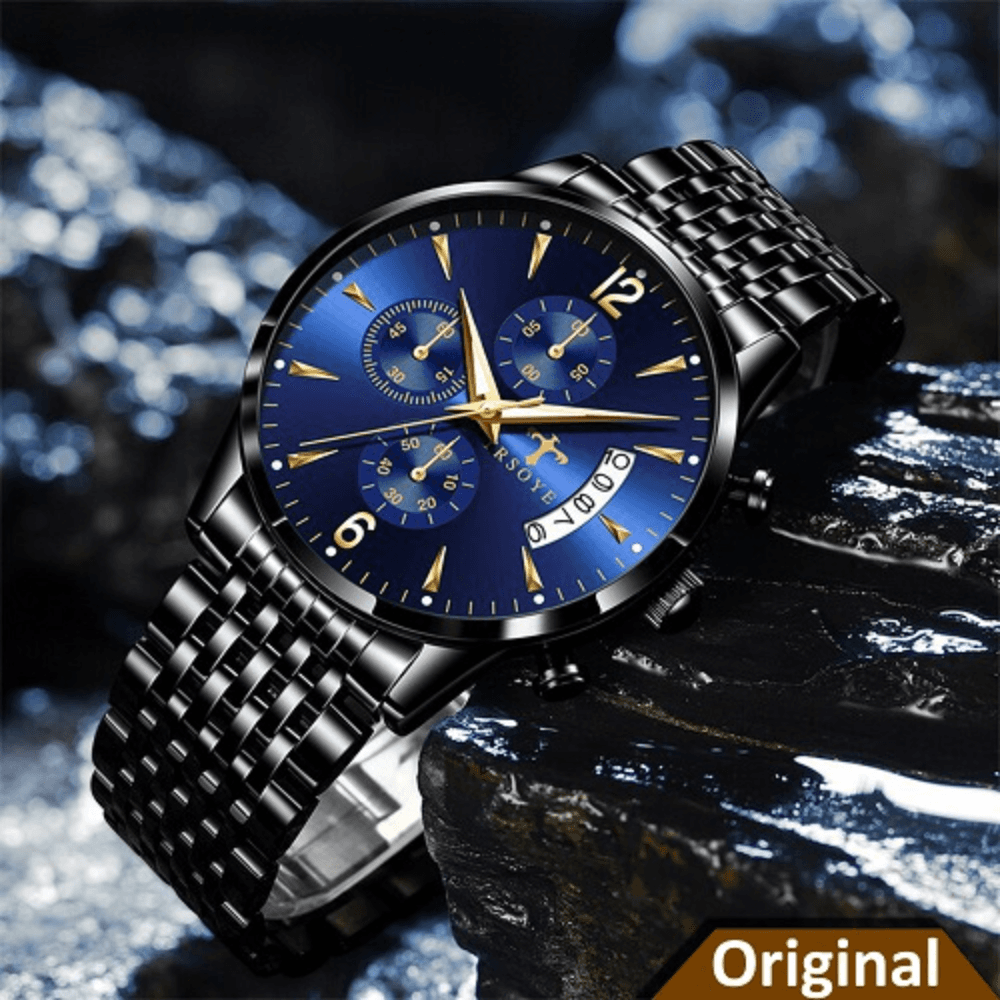 Trsoye 618 Stainless Steel Watch for Men –Blue