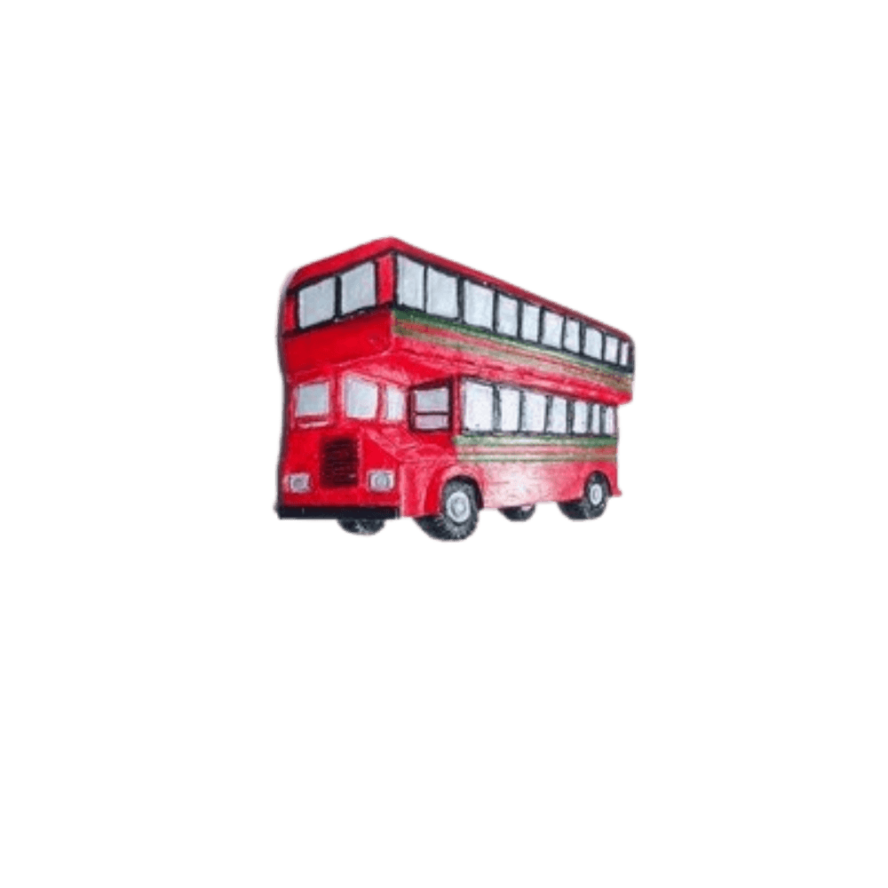 Double Decker Bus Fridge Magnet
