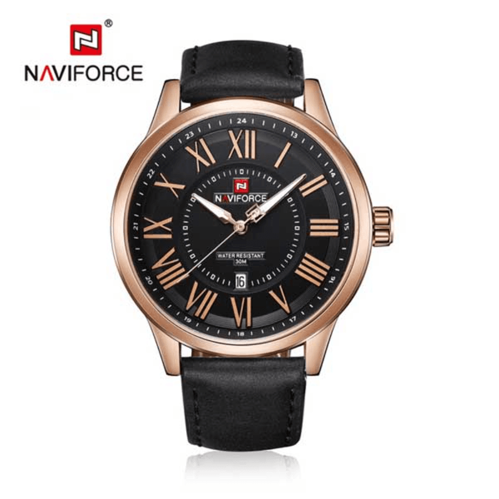 Naviforce NF 9126 Leather Analog Watch for Men