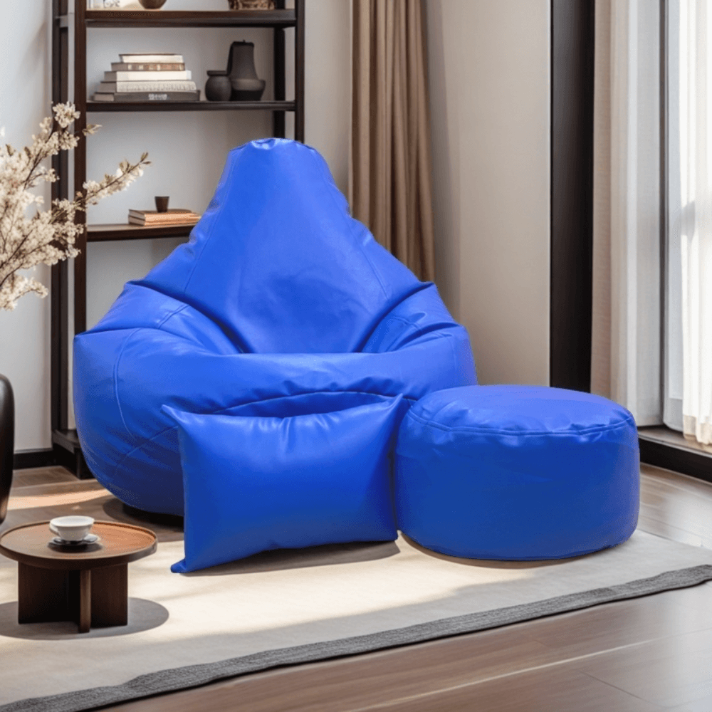 LAZY DUDE XXL COMBO Slim Fit Multiple Shaped Lazy Bean Bag  -  Color Blue