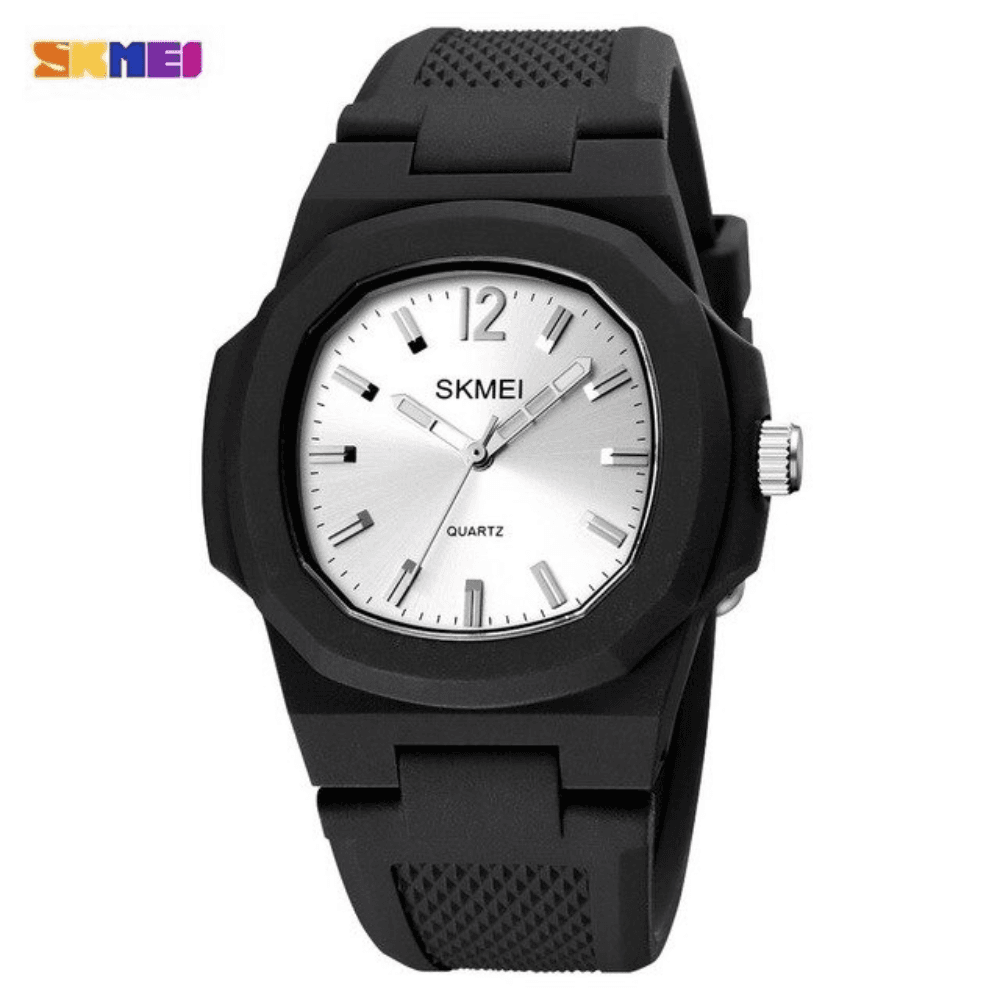 SKMEI 1717 Retro Silicone Band Casual Analog Quartz Sport Watch