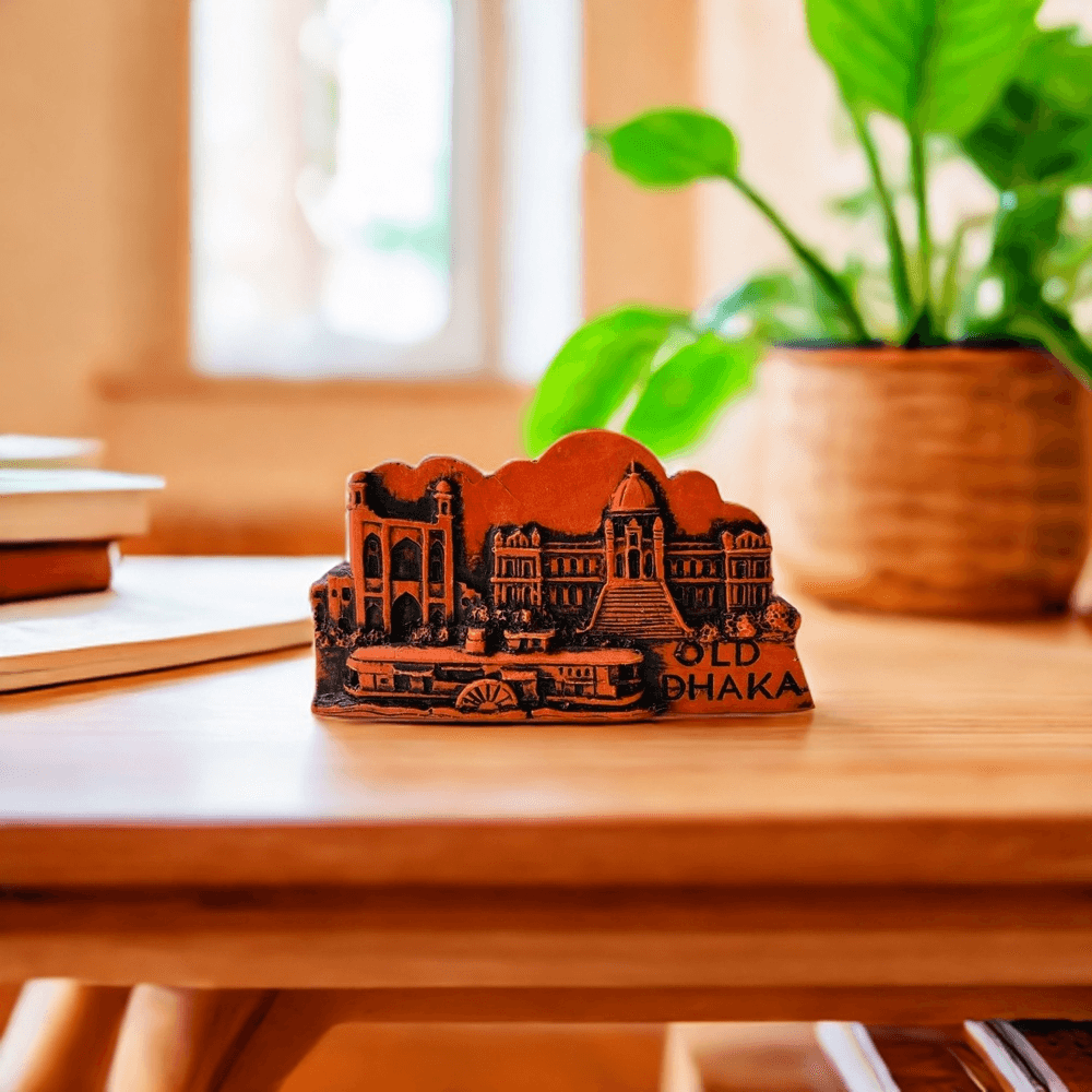 Old Dhaka Themed Terracotta Fridge Magnet