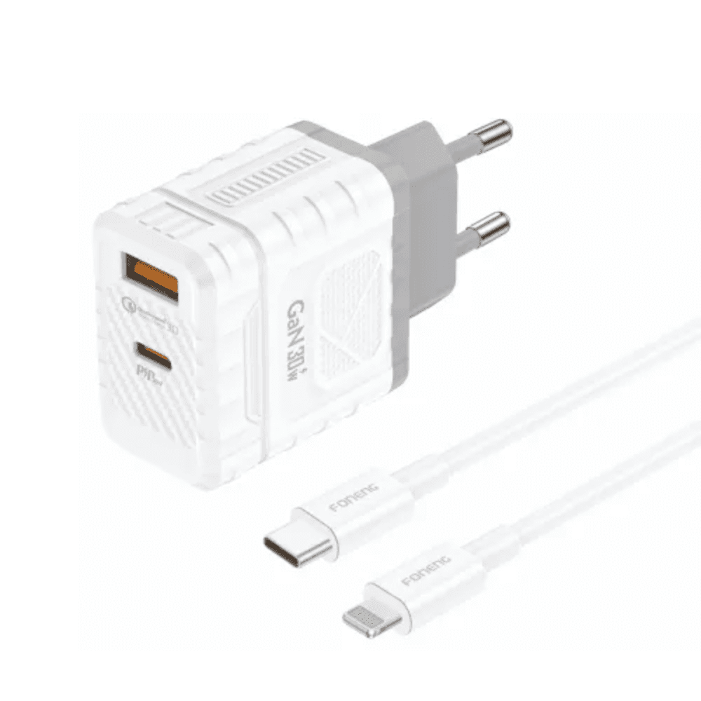 FONENG EU61 30W Dual Port Charger Adapter With Type-C Cable