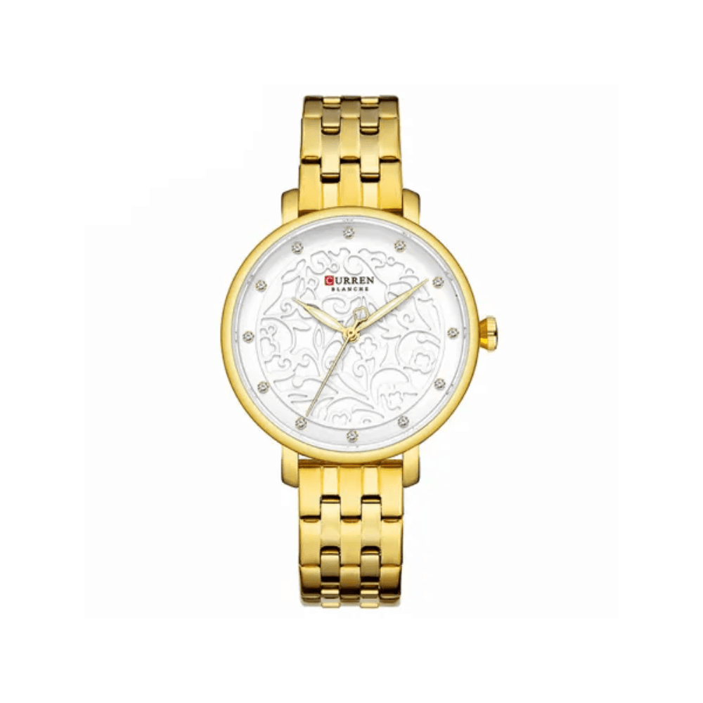 Curren C9046L Stainless Steel Analog Watch for Women – Gold