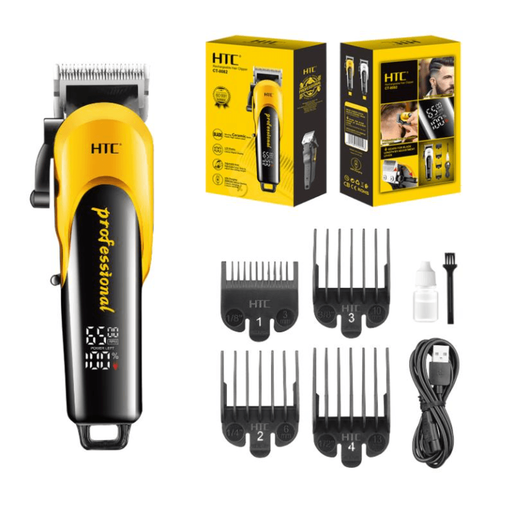 HTC CT-8082 Professional Hair Clipper and Beard Trimmer Salon Series for Men