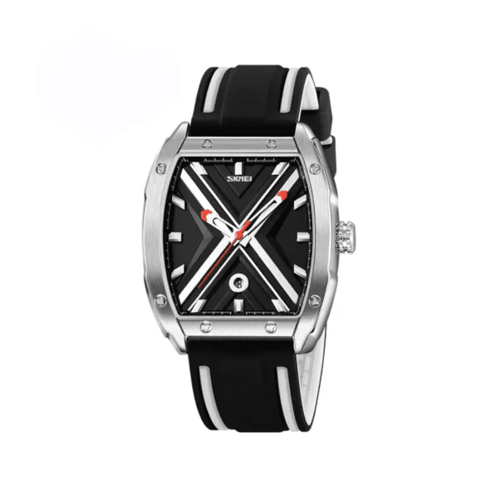 SKMEI 9364 Quartz Waterproof Silicone Strap Date Men’s Watch-Black