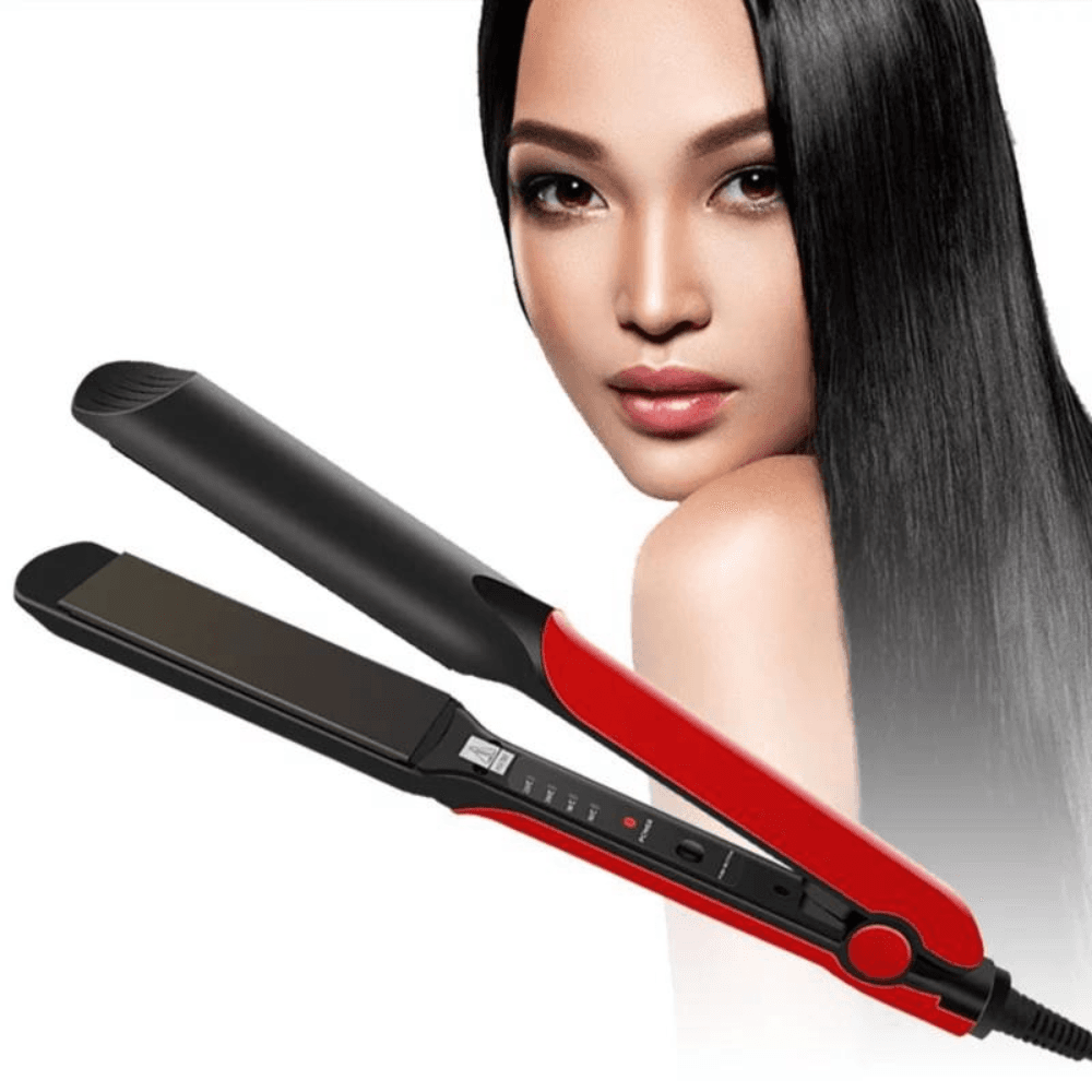 Kemei KM-531 Professional Hair Straightener - Black and Red