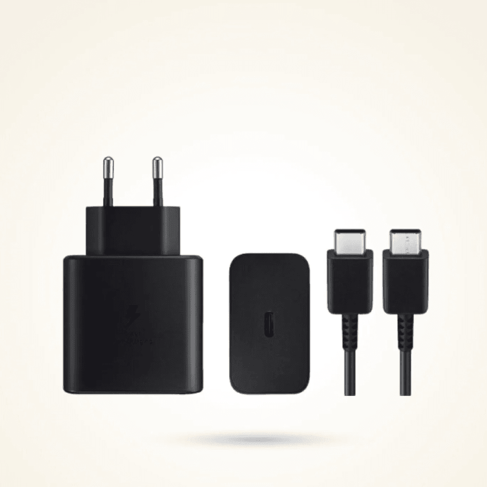 Samsung 45w PD Power Adapter with Type-C Cable 2 Pin (EP-T4510) Black
