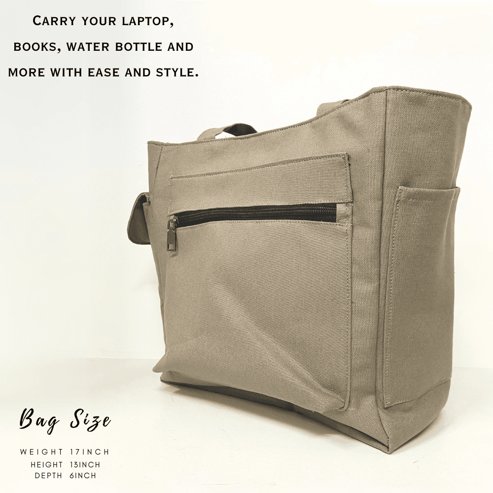 Durable Canvas Bag Ideal for University, Office, and Moms