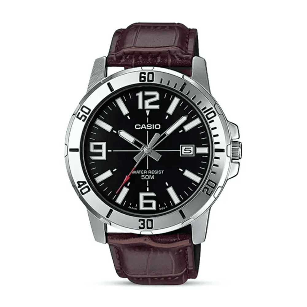 Casio Enticer Date Chocolate Belt Watch MTP-VD01L-1BVUDF