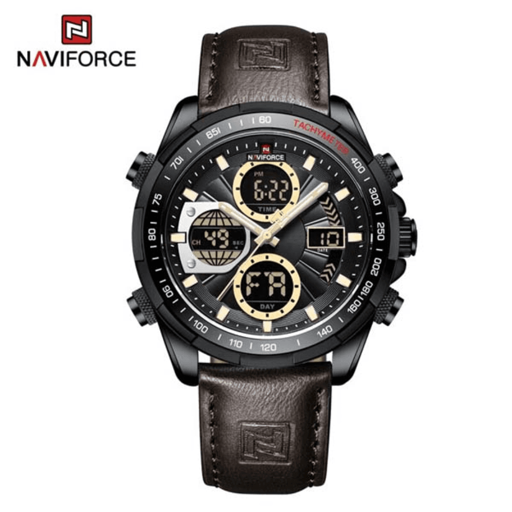 NAVIFORCE 9197 Men Quartz Watch Chocolate