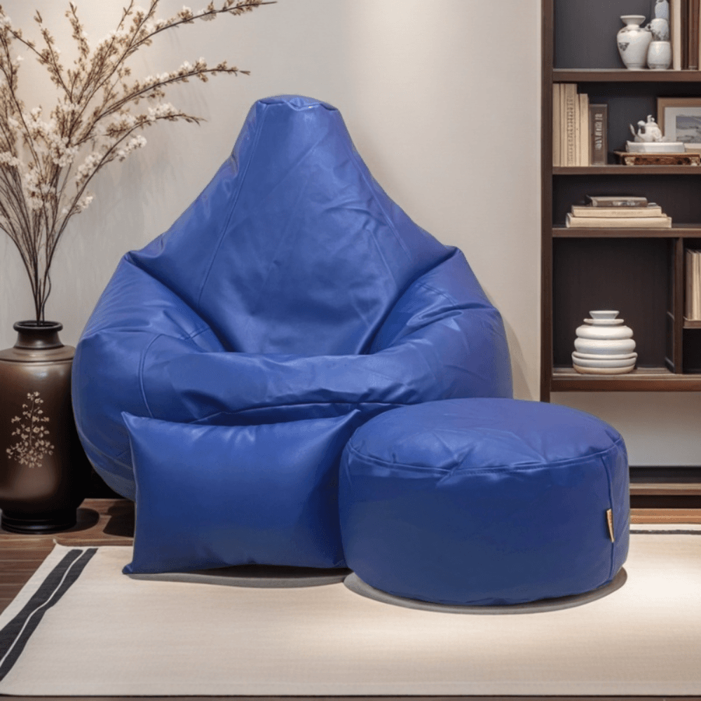 LAZY DUDE XXL COMBO Slim Fit Multiple Shaped Lazy Bean Bag - Color Deep Blue