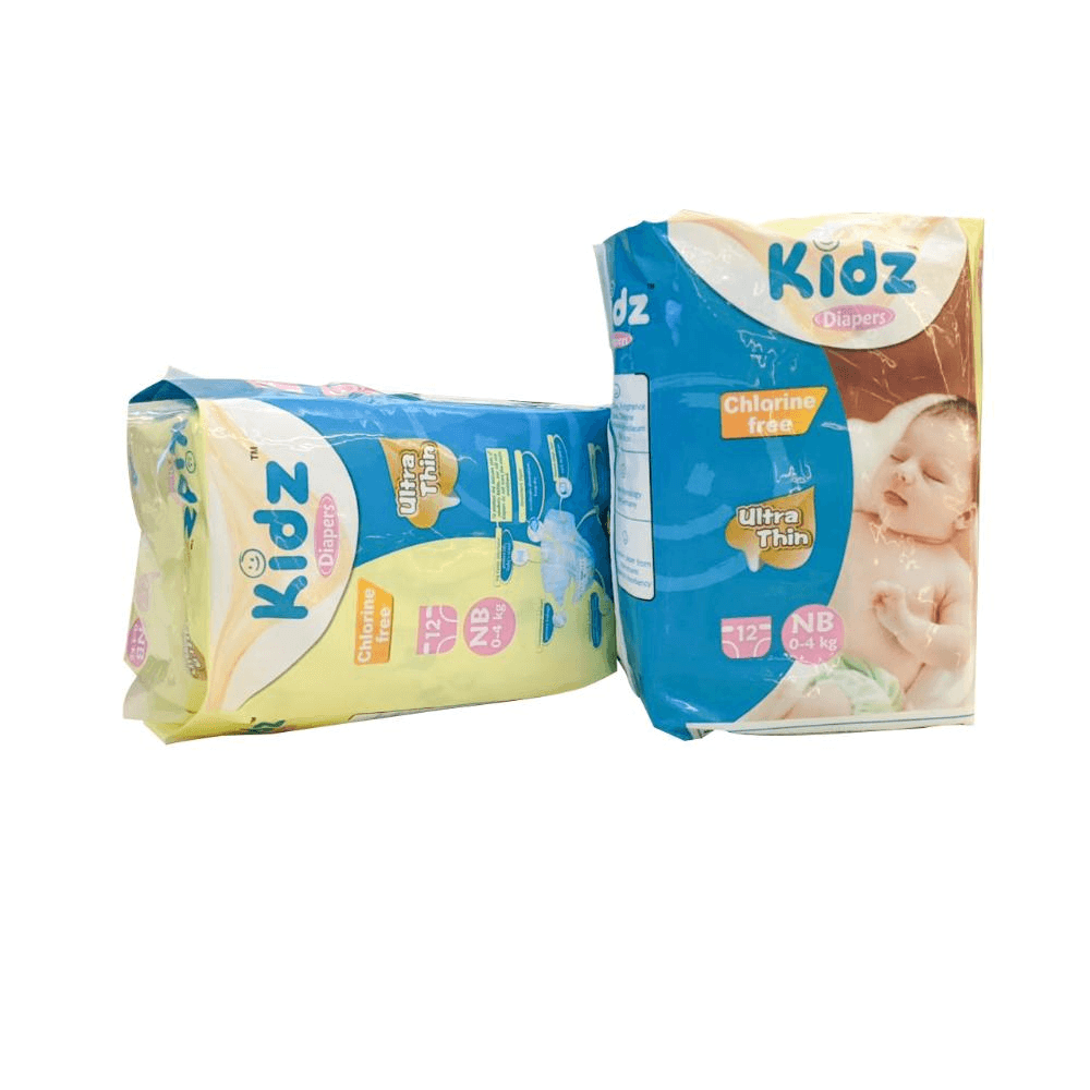 Kidz Diapers Belt System New Born (0-4kg) (12pcs)