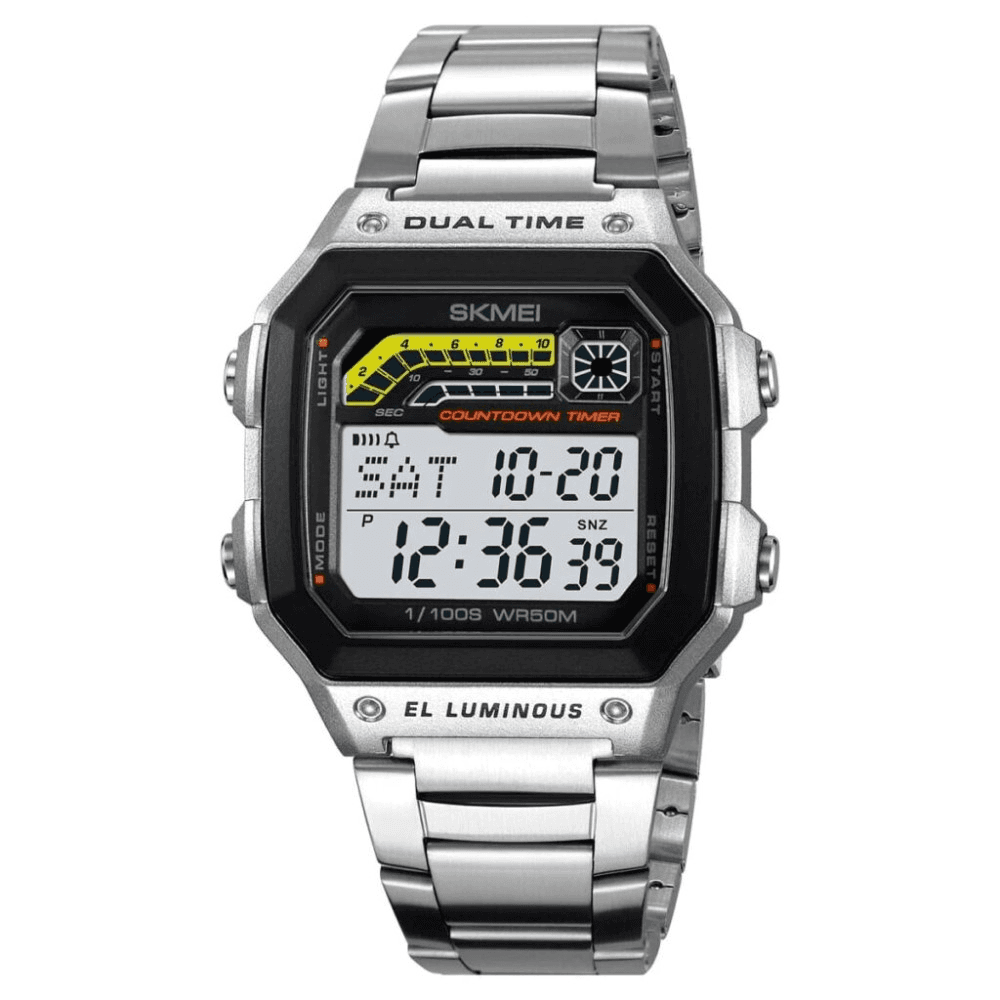 SKMEI 2307 Digital Square Waterproof Countdown Men’s Watch