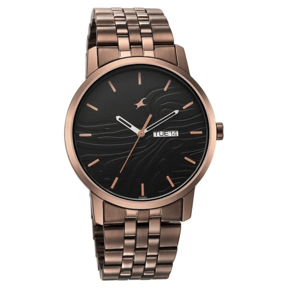 Fastrack Urban Camo Black Dial Watch for Guys (3295QM01)