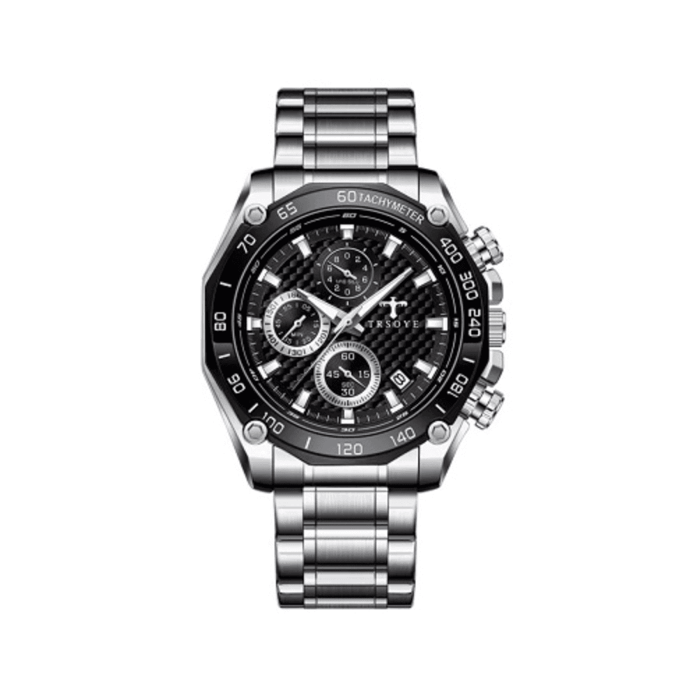 Trsoye 6617 Quartz Watch for Men –Black