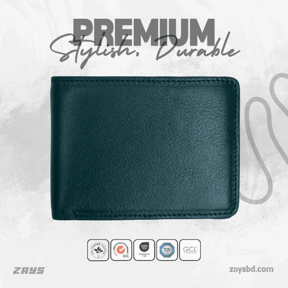Zays Handcrafted Premium Eco-Friendly Leather Bifold Wallet – Slim, Durable & Stylish Short Wallet for Unisex – Top-Grain Leather, Compact & Lightweight
