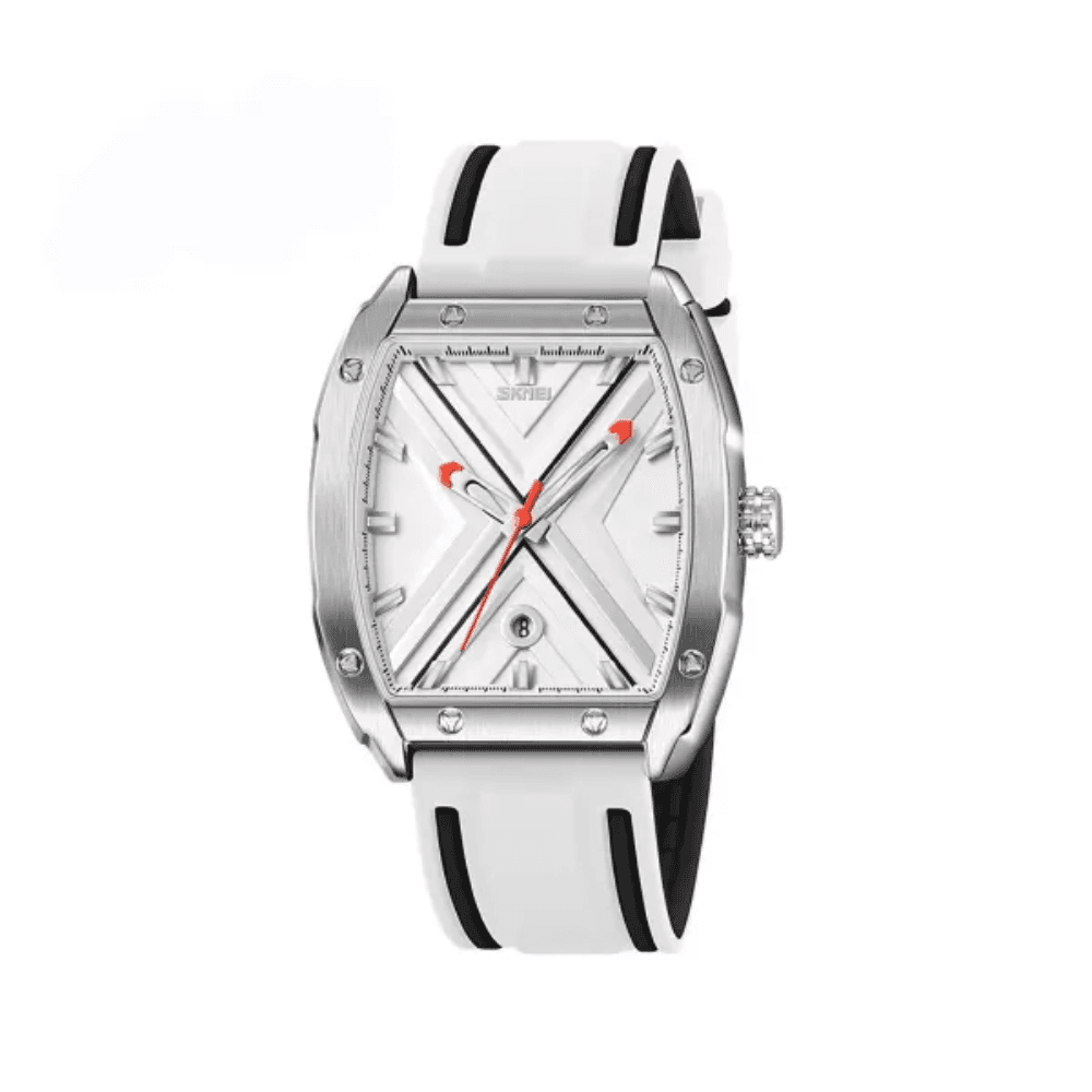 SKMEI 9364 Quartz Waterproof Silicone Strap Date Men’s Watch-White