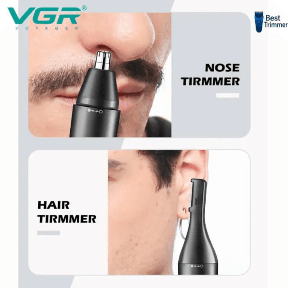 VGR V-613 Rechargeable Nose and Ear Hairs Trimmer for Men