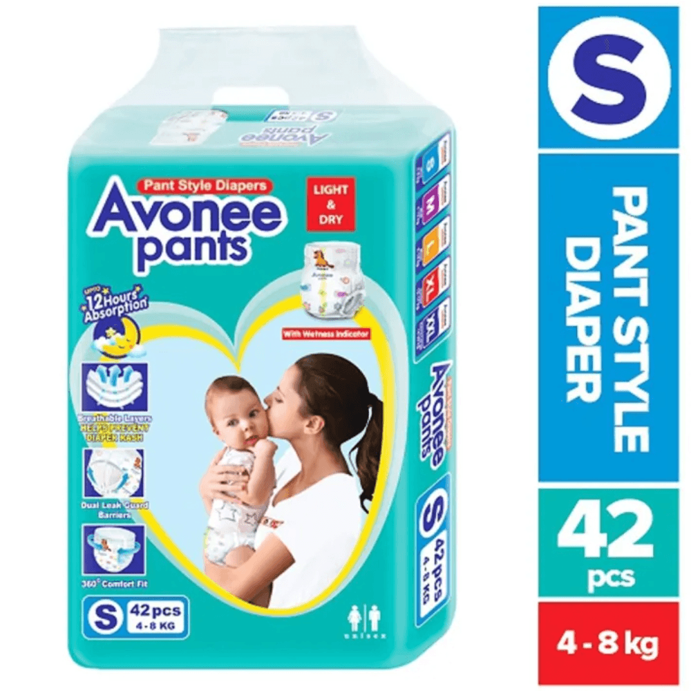 AVONEE  Pants Baby Diaper MINI Size S (4-8 KG)-42PCS