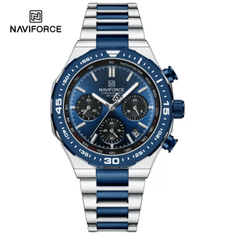 NAVIFORCE NF8049 Men’s Trendy Watches with Multifunctional Dial, Luminous, Waterproof, High-Quality Quartz Watch