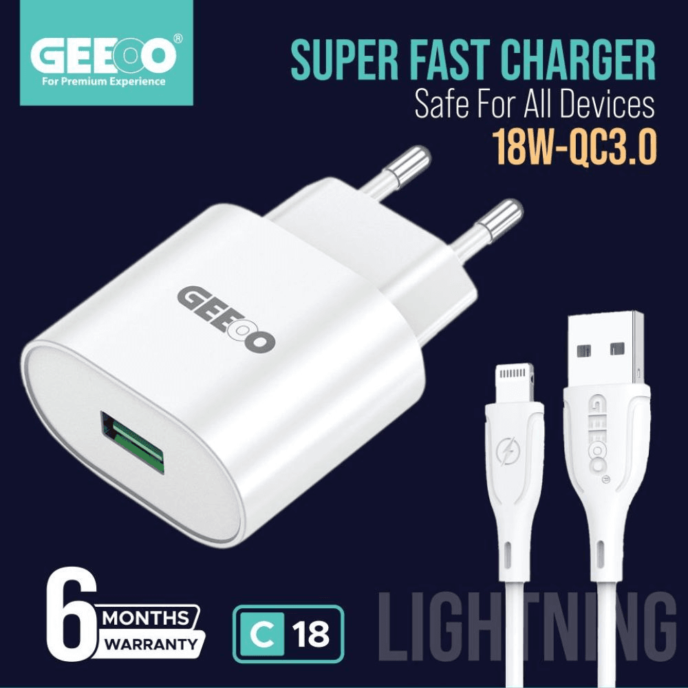 GEEOO C18 Super Fast Charger (Lightning)