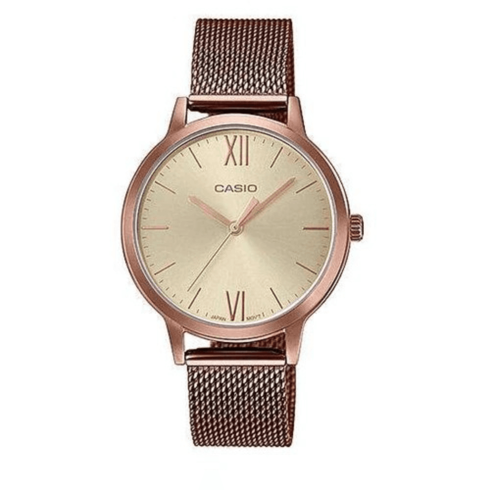 Casio Enticer Analog Rose Gold Dial Women LTP-E157MR-9ADF (A1693)