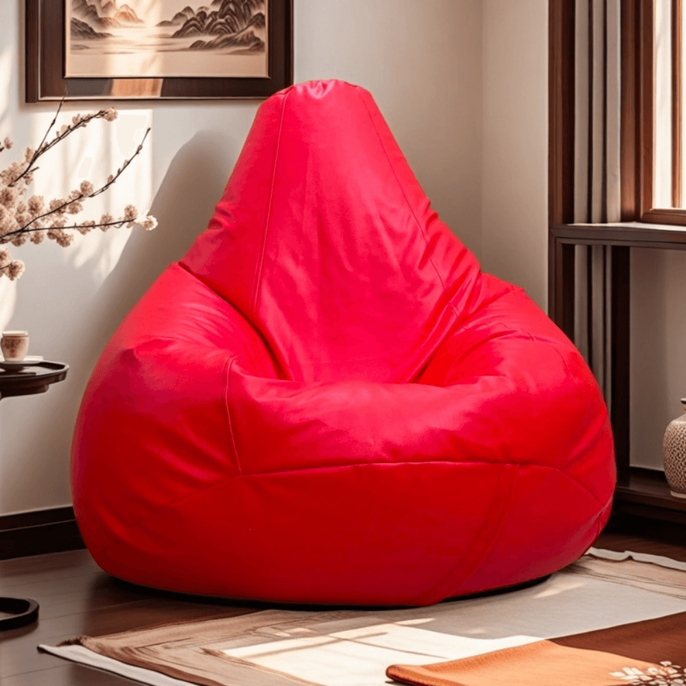 LAZY DUDE XXXL Water Drop Shaped Lazy Bean Bag - Color Red