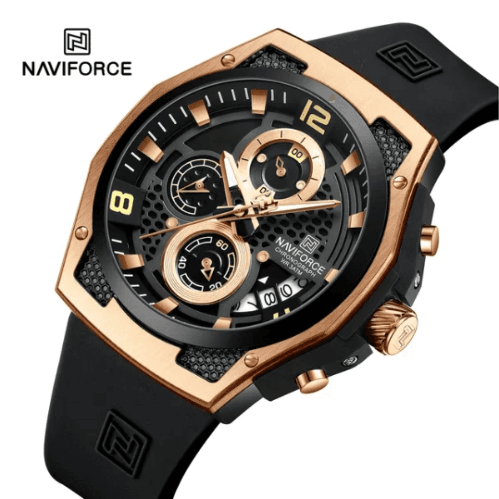 NAVIFORCE 8051 Casual Fashion Multifunction Quartz Chronograph Luminous Wrist Watch for Men