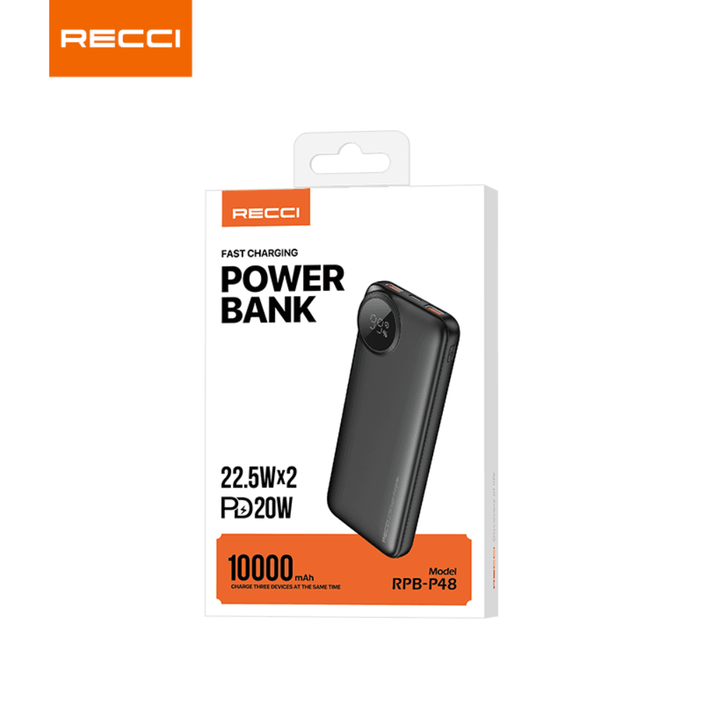 Recci RPB-P48 22.5W Fast Charging Power Bank 10,000 mAh