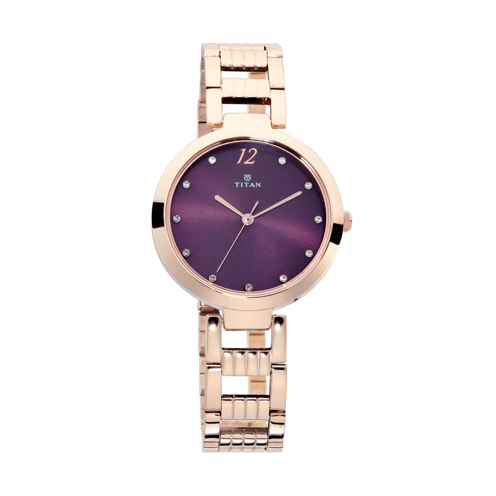 Titan Sparkle Purple Dial Ladies Watch
