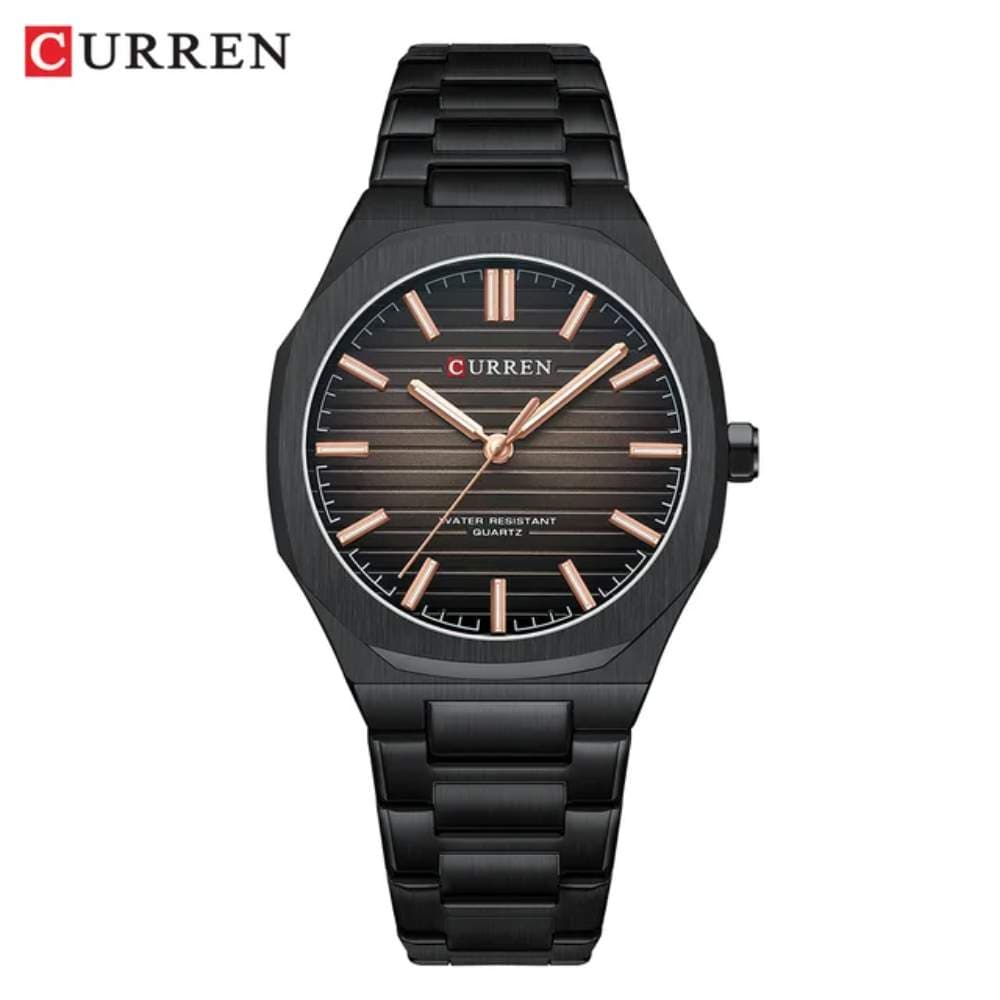 CURREN Luxury Watch Business Waterproof Male Clock New Stainless Steel Bracelet Quartz Wristwatches Luminous Hands 8456