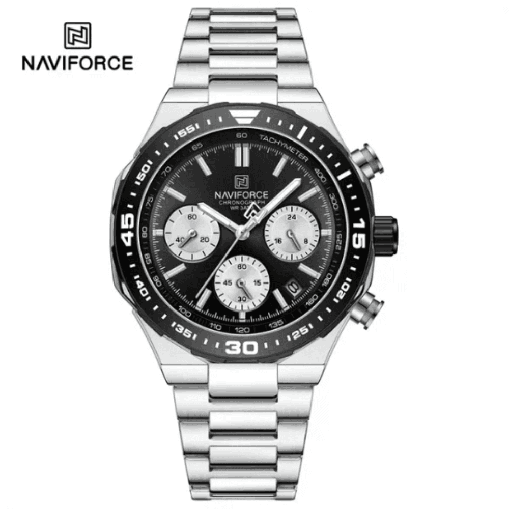 NAVIFORCE NF8049 Men’s Trendy Watches with Multifunctional Dial, Luminous, Waterproof, High-Quality Quartz Watch